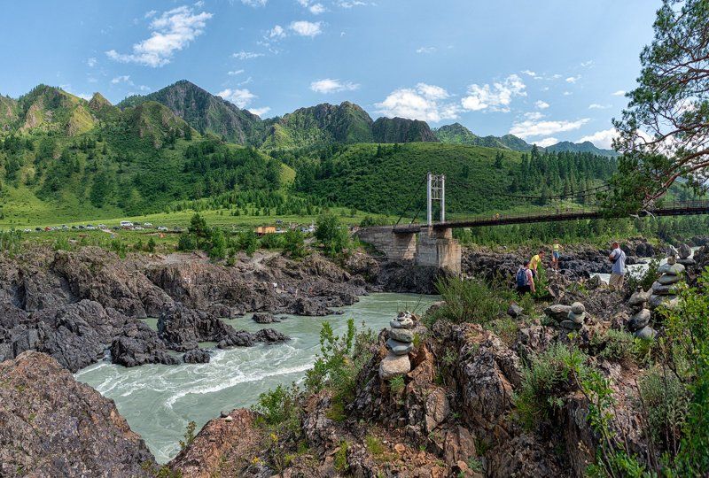 Горный алтай Ороктойский мостphoto preview