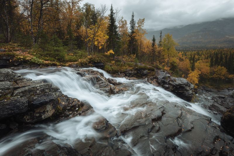 кольский, хибины Водопад \
