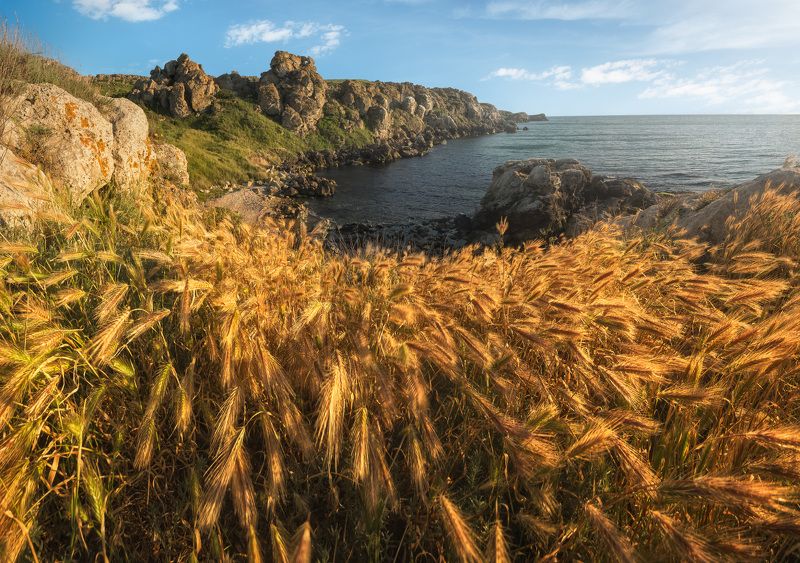 крым, море, закат, черное море Побережье Азовского моряphoto preview