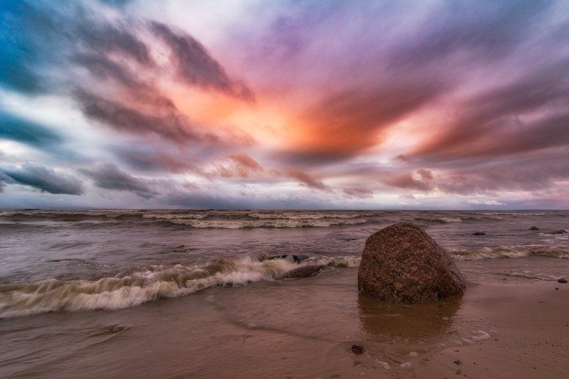 пейзаж, финский залив, закат, репино, Репиноphoto preview