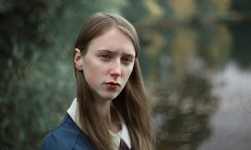 девушка, портрет, лето У озераphoto preview