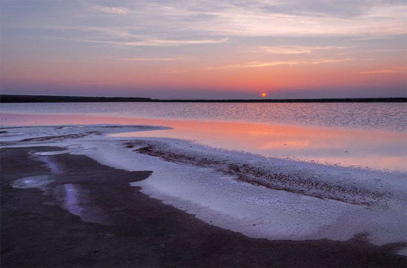 Баскунчак, Весна, Восход, Озеро, Пейзаж, Природа, Рассвет, Соль Баскунчак рассветныйphoto preview
