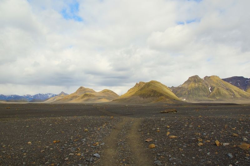 island, landscape, terrain, route, trekking, hiking, nature, hill, plain, color, panorama, mountain, expanse Landmannalaugarphoto preview