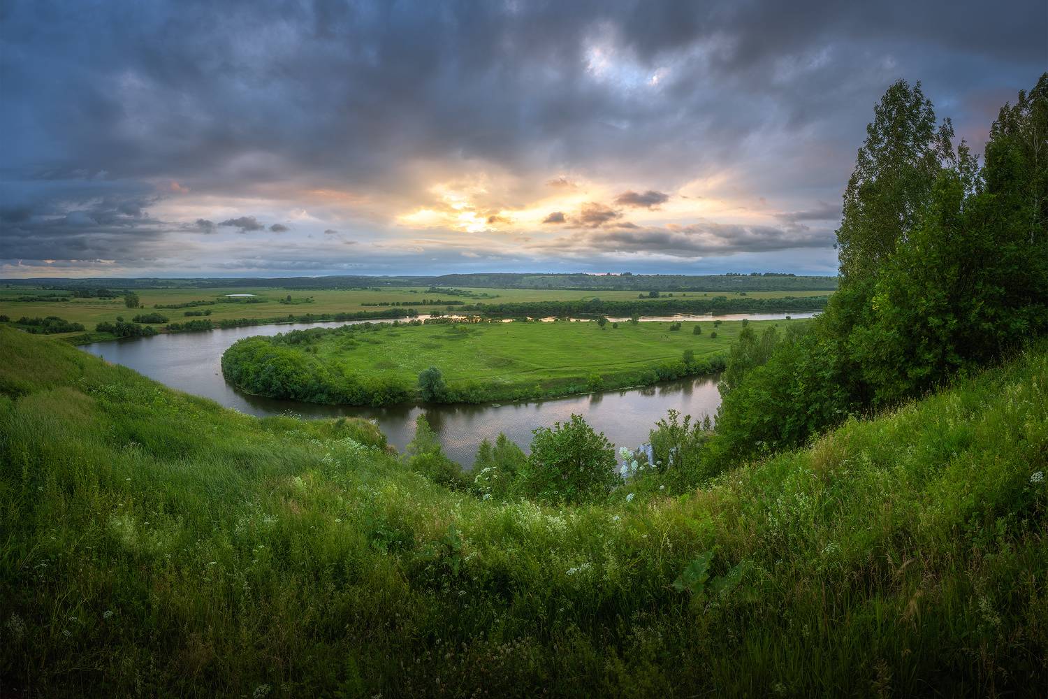 пермский край, пейзаж, закат, красота природы, поле, лето, облака, природа, дикая природа, сылва, лес, кинделино, Кузнецов Кирилл