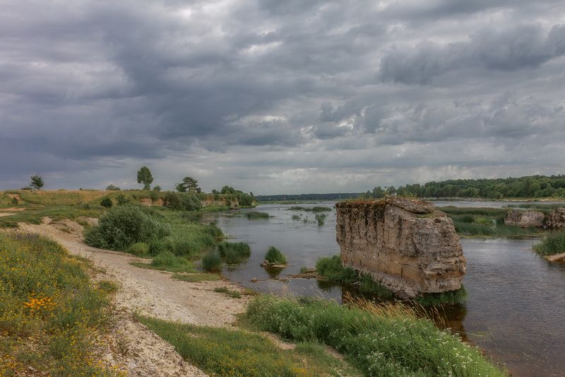 лето, природа, небо, река Вид на реку Великую...photo preview