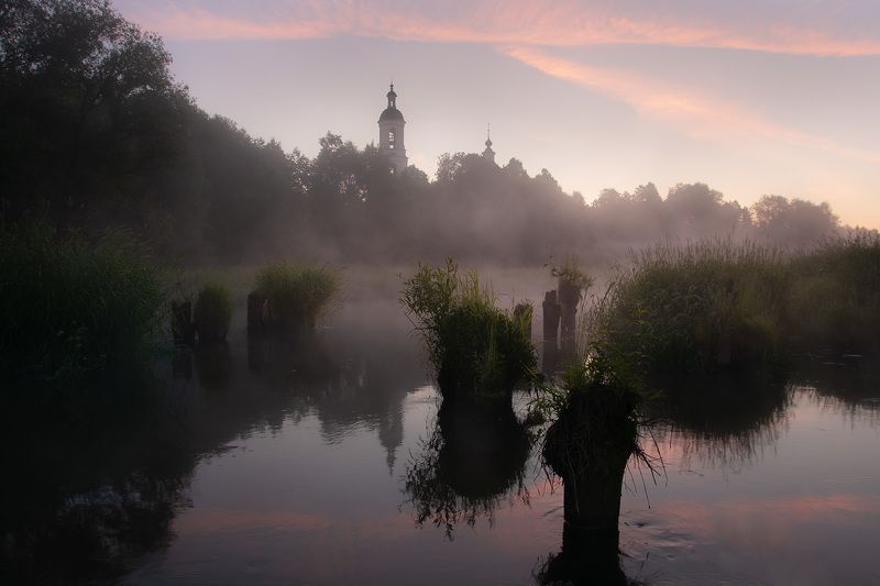 лето, рассвет, владимирская область, шерна, филипповское, деревня, церковь, храм ***photo preview
