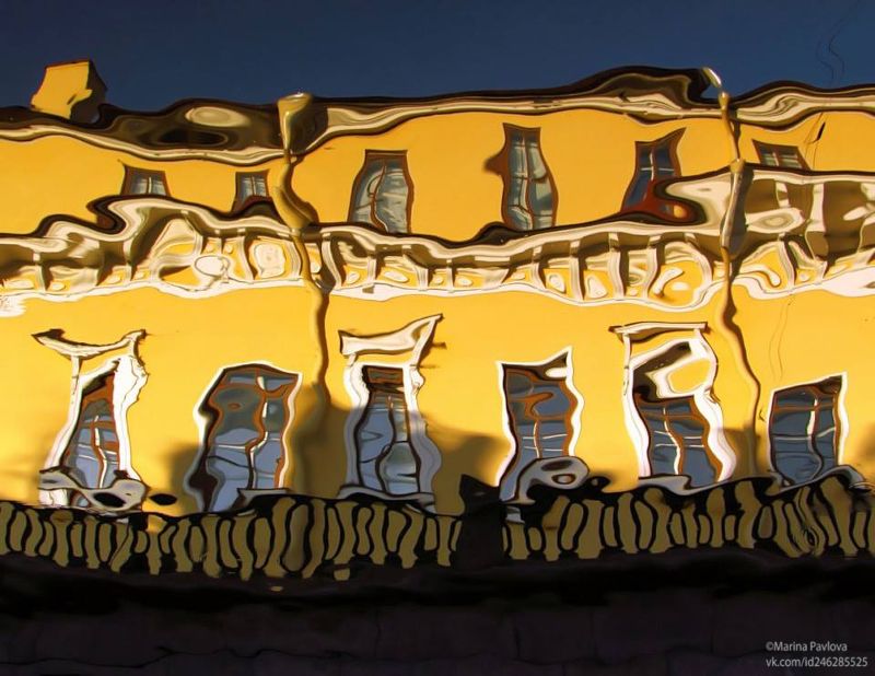 абстракция, акваабстракция, акваграфика, городские отражения, петербургские акварели, набережная канала грибоедова, отражения на воде, парейдолия Осеннее волнение...photo preview