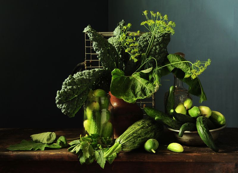 Зеленый натюрморт.photo preview