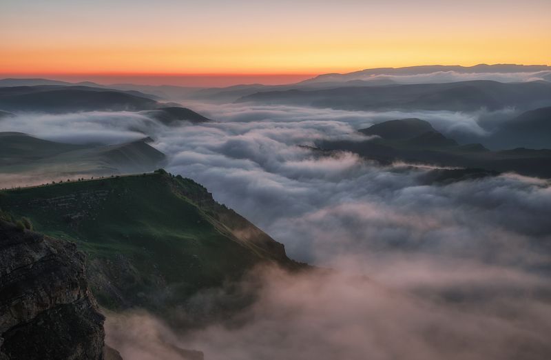 северный кавказ, приэльбрусье, джилы-су, малка, рассвет, июль утро Июльским утром на Кавказеphoto preview