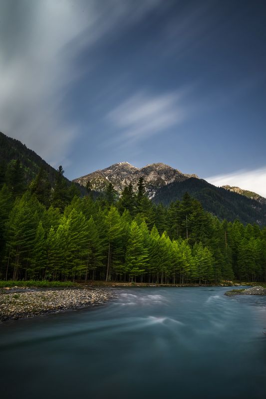 #landscape #waterstreams #pakistan #mountains #peaceful Nature\'s Ballet: Moving Clouds and Streams in Harmonyphoto preview
