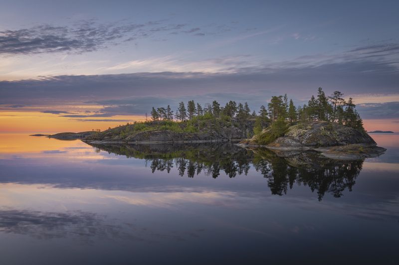 ладожские шхеры, пейзаж, восход Парящие островаphoto preview
