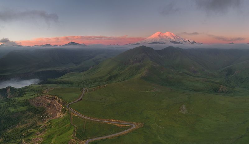 северный кавказ, приэльбрусье, джилы-су, малка, рассвет, июль утро Дорогами приэльбрусьяphoto preview