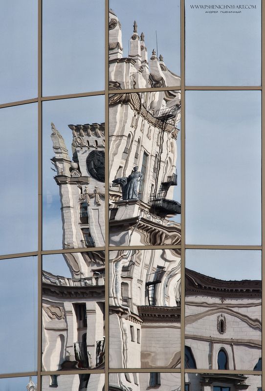архитектура, отражение, минск, городской пейзаж, ампир, история Пластика ампираphoto preview