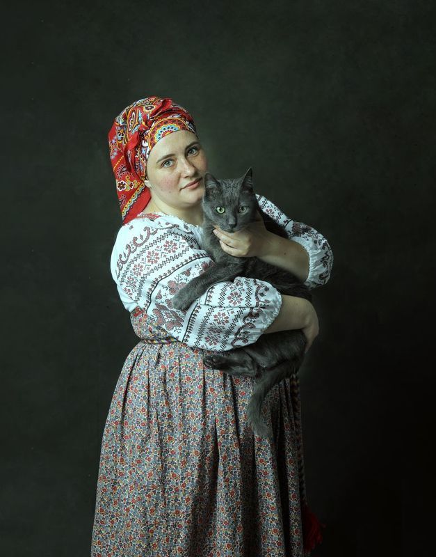 Тамара и кот Изяphoto preview