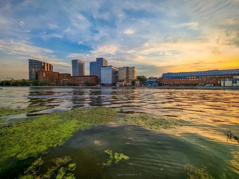 москва, закат, москва-река Летний закат с видом на Москва-рекуphoto preview