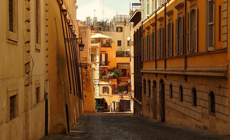 morning, summer, street, city, architecture, light, shadow Quiet streetphoto preview