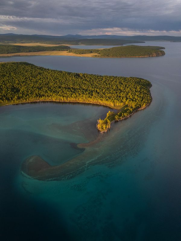монголия, озеро, хубсугул, рассвет, лес, бухта, mongolia, lake, hubsugul, sunrise, forest, bay photo preview