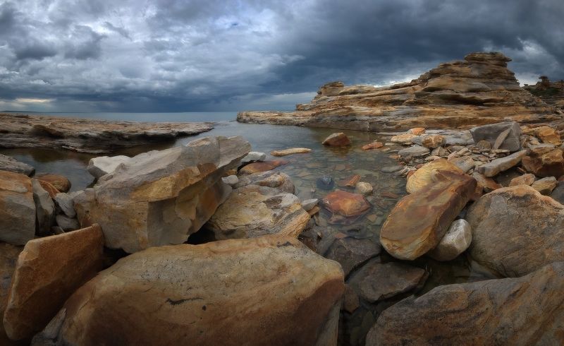 кольский, море, камни В гостях у рыжих камнейphoto preview