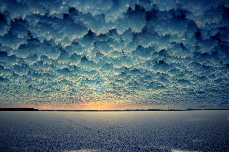 Computer manipulation, Lake, Sky, Winter Winter has comephoto preview