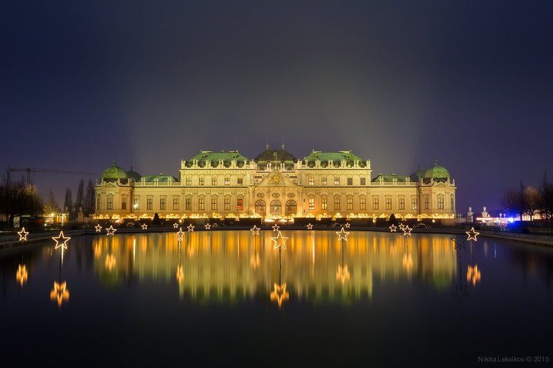 vienna, austria, belvedere, palace, christmas, reflection Christmas palacephoto preview