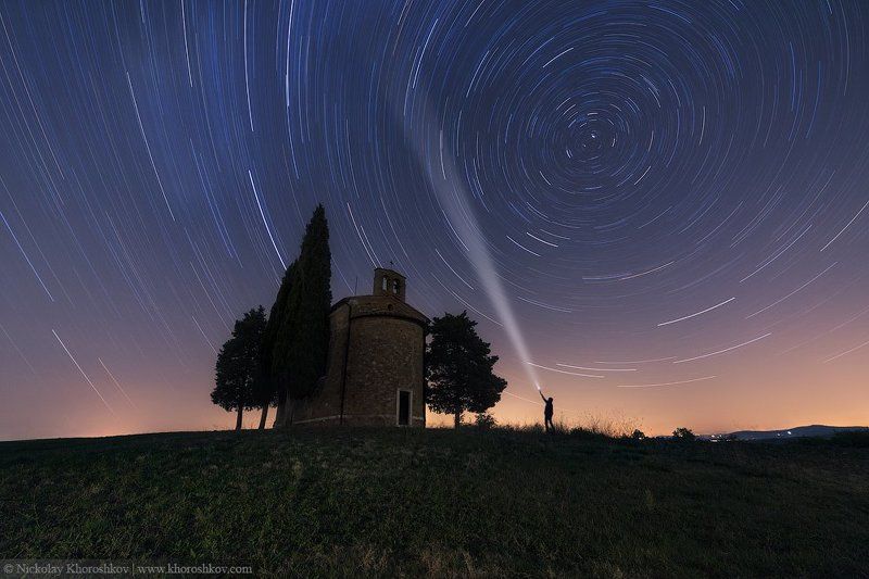 Italy, Nightscapes, Tuscany, Звезды, Италия, Ночная съемка, Тоскана К звездам!photo preview