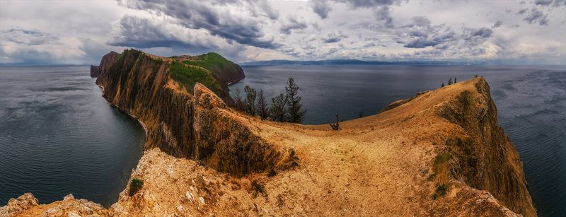 Байкал, Лето, Небо, Ольхон, Остров, Панорама, Пейзаж, Природа, Сибирь Ольхон - Хобойphoto preview