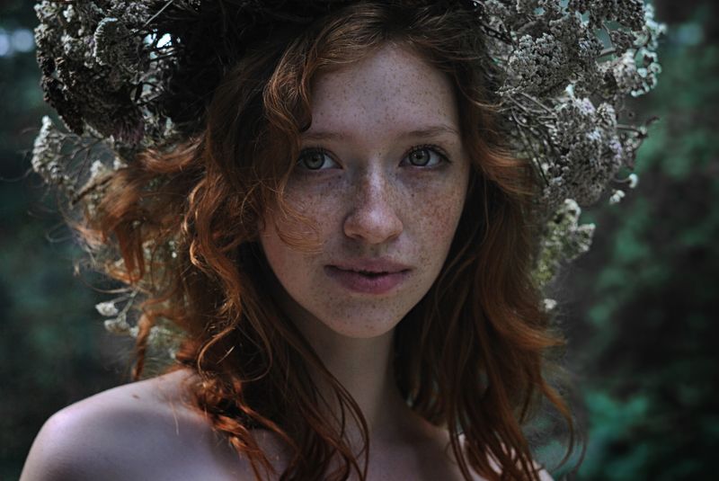 портрет, девушка, рыжая, венок, веснушки, girl, beauty, ginger, freckles, portrait Машаphoto preview