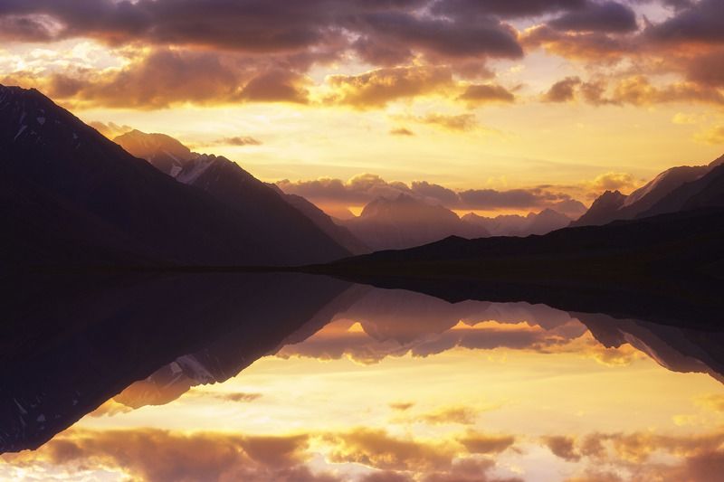 dramatic dusk, lake on fire photo preview