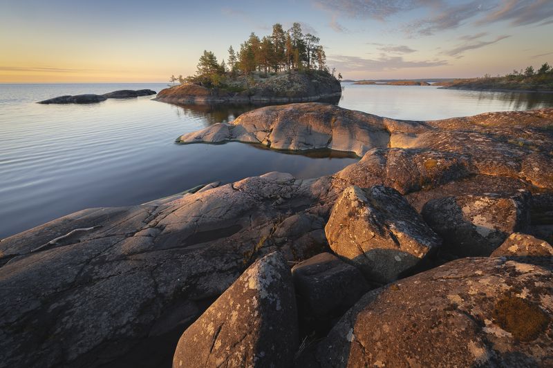 ладожские шхеры, пейзаж, восход ***photo preview