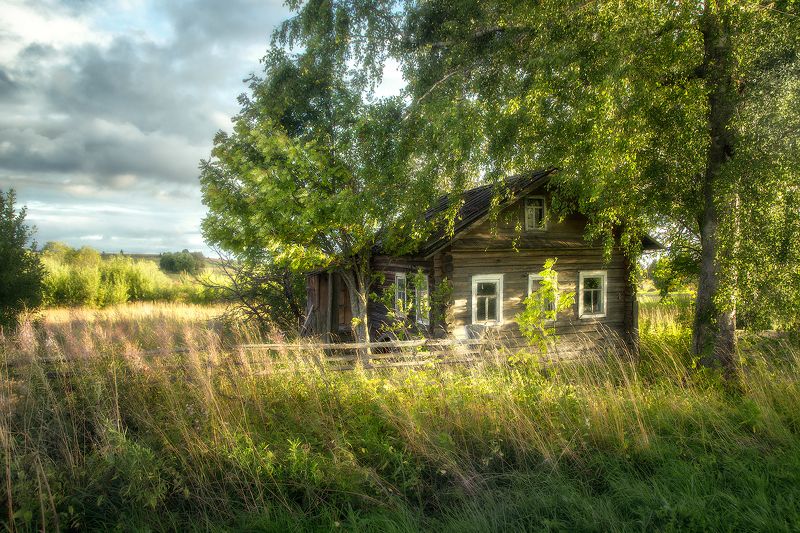 лето, дом, трава, деревня, Печаль заброшенного домаphoto preview