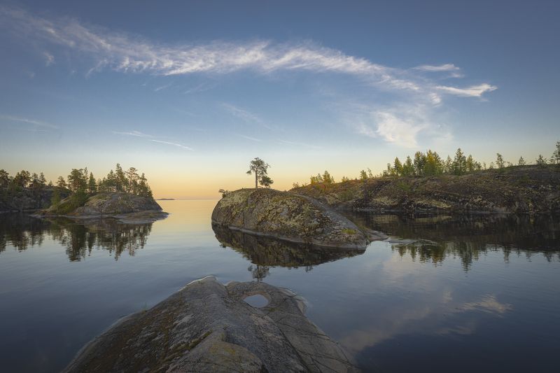ладожские шхеры, пейзаж, закат Остров Китphoto preview