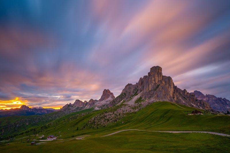 mountains, landscape, sunset, sky, italy, dolomiti, passo giau Sunset in Passo Giauphoto preview