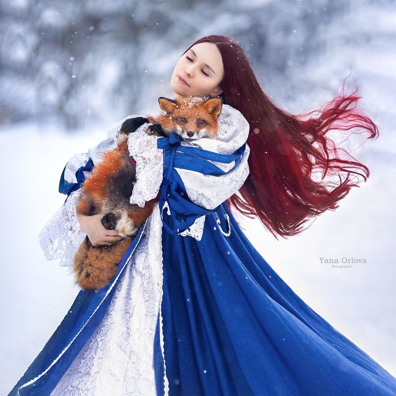 девушка, женский портрет, фотографспб, фотосессияподводой, фотографсанктпетербург, портрет, женщина,  фотограф Яна Орлова, лиса  фото превью