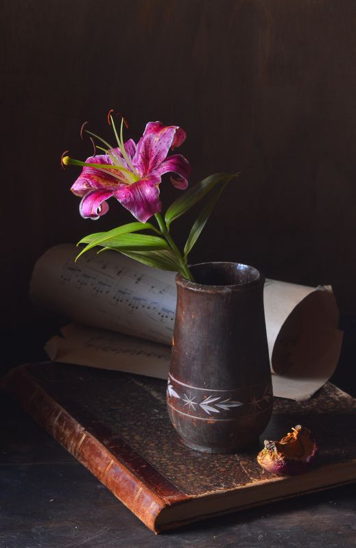 Дневник в фотографиях. 27 июля. С увядшей лилией и каким-то огрызком яблока.photo preview