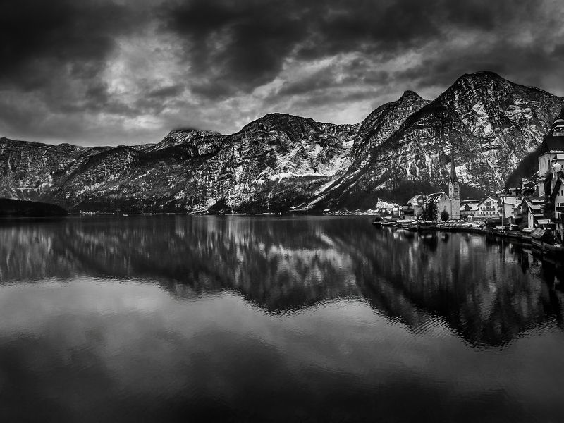 Hallstatt, town, Landscape, mountains, waters, reflection, architecture, Hallstattphoto preview
