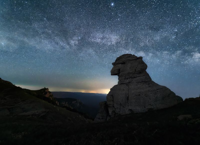 крым, звезды, ночь, млечный путь, демерджи Звездная ночь на Демерджиphoto preview