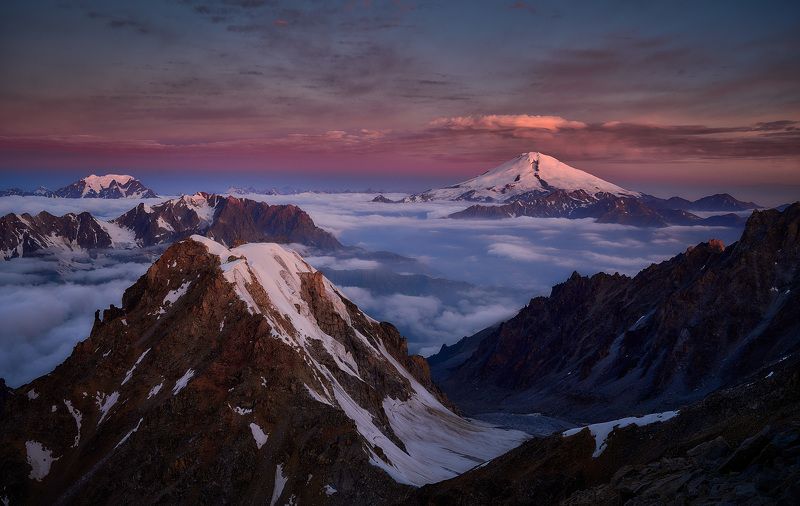 Рассвет над Эльбрусом.photo preview