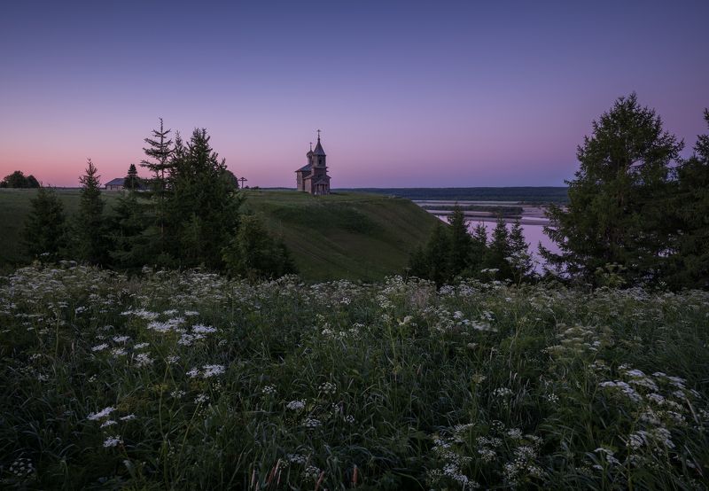 большая нисогора, лешуконье, мезень, белая ночь, архангельская область Белая-белая ночьphoto preview