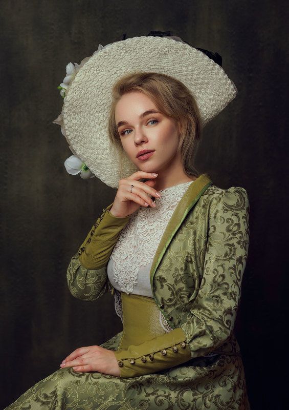 женский портрет, портрет, винтаж, импульсный свет, девушка, винтаж, ретро, canon Домашние портретыphoto preview