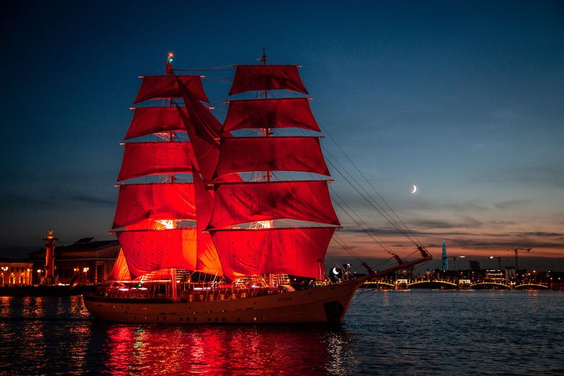 Санкт-Петербург, Питер, Нева, Алые паруса Волшебная ночьphoto preview