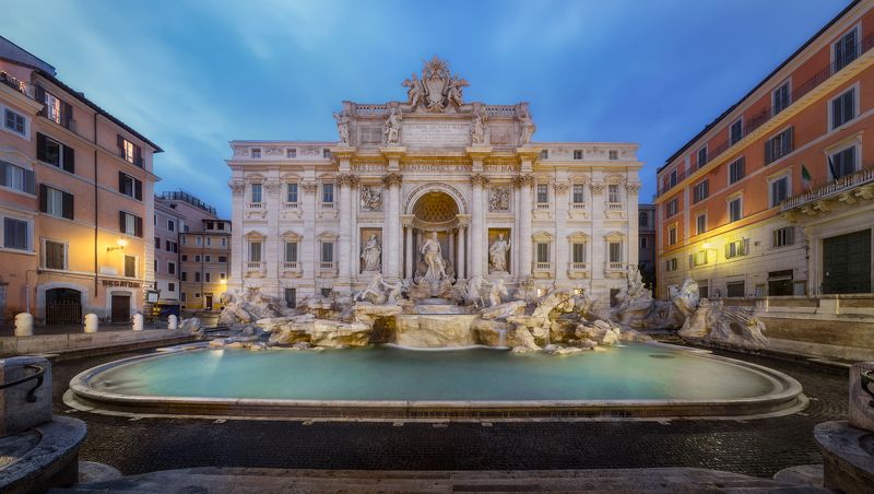 италия, рим, утро, вечер, город, фонтан, треви, синий час, italy, italia, rome, fountain, trevi, fontana di trevi Фонтан Треви / Fontana di Trevi фото превью