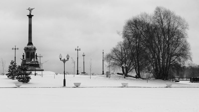 ярославль город зима снег стрелка Ярославские этюды.photo preview