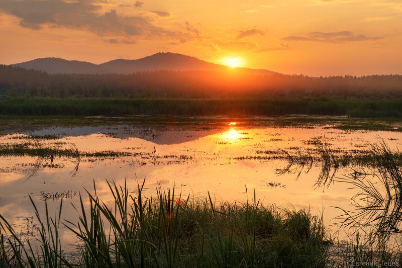 пейзаж, горы, закат, урал, россия ***photo preview