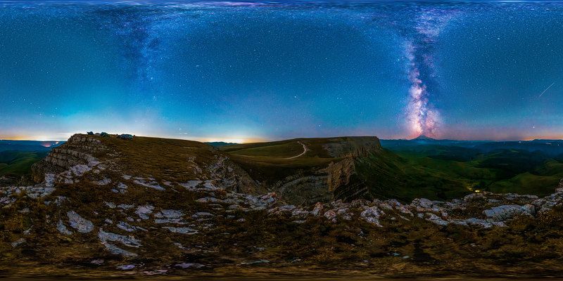 россия, кавказ, скфо, кабардино-балкария, кбр, ночь, звезды, галактика, млечный путь, горы, природа, пейзаж, панорама, 360, канжол, эльбрус Канжол, Эльбрус и Млечный путьphoto preview