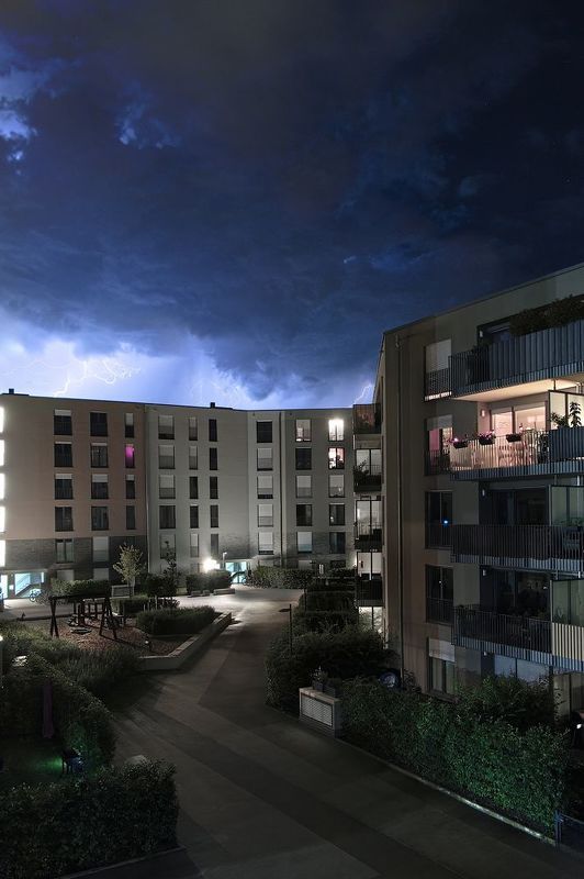 ночь, небо, гроза, молнии, съемка молний, грозовой фронт, пейзаж, архитектура, landscape, night, thunder, lightning, cityscape photo preview