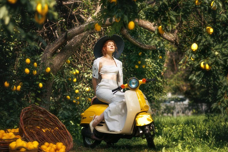 девушка, рыжие волосы, мода, постановочное фото, портрет, женский портрет, canon Лимоныphoto preview