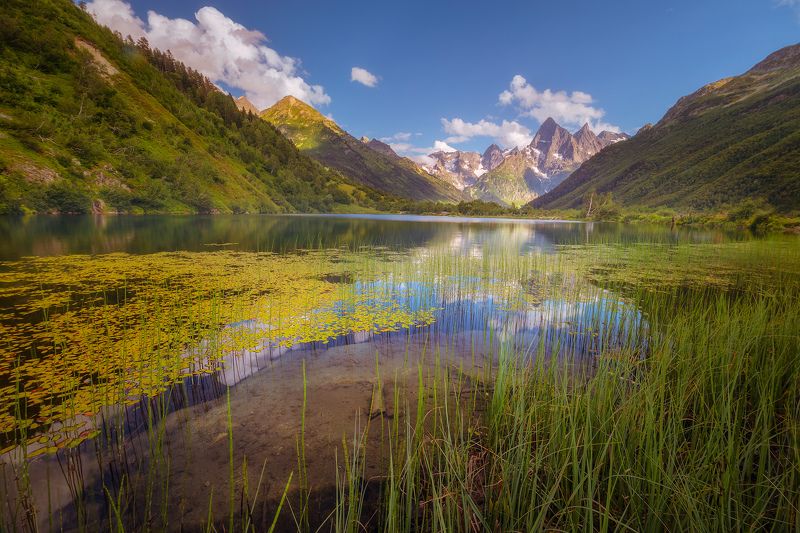 домбай, туманлы-кель, теберда, лето Тихое озероphoto preview