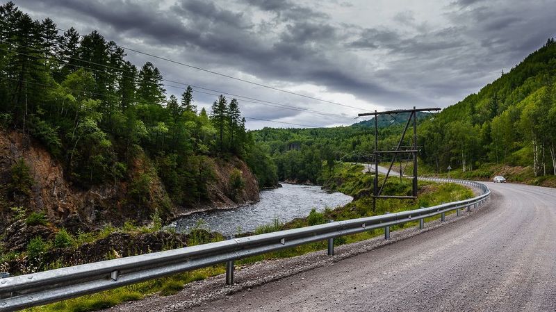 природа камчатского края ,дорога на эссо,река быстрая ...photo preview