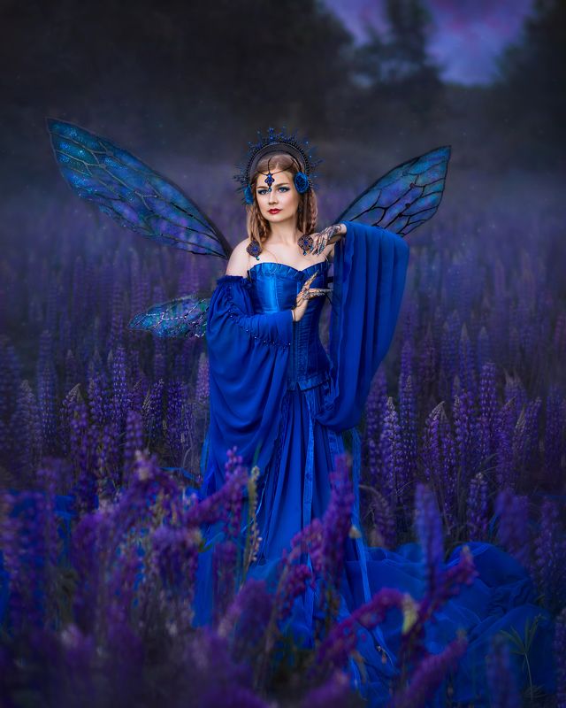 Фотограф Юлия Дюдина, Фотограф Нижний Новгород, арт фотограф,  волшебная фотосессия, фотосессия фея, фотосессия люпины photo preview
