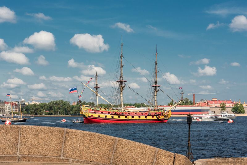 город, архитектура, санкт-петербург, река нева, празднование дня вмф россии, парусник полтава Праздничная река Нева. Парусник Полтава.photo preview